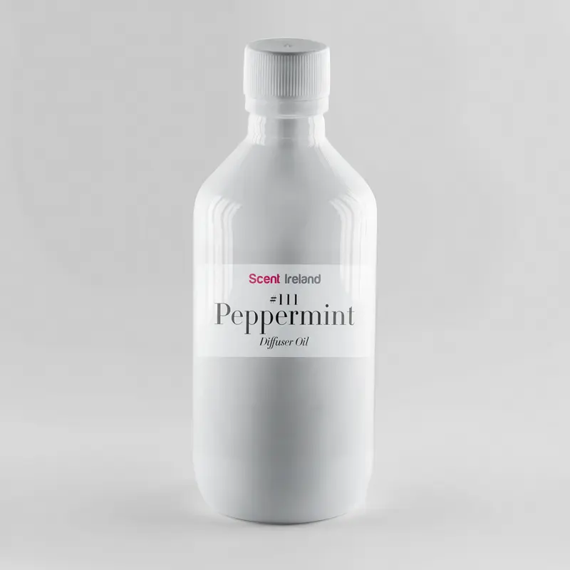 Peppermint diffuser oil bottle for odour removal