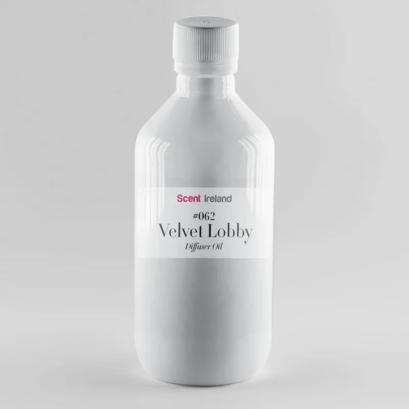 Velvet Lobby hotel style diffuser fragrance oil with citrus, soft florals, and warm woody notes
